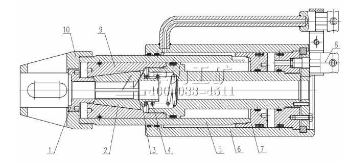 MS22-400/63礦用手動(dòng)錨索張拉機(jī)具（退錨器）結(jié)構(gòu)圖