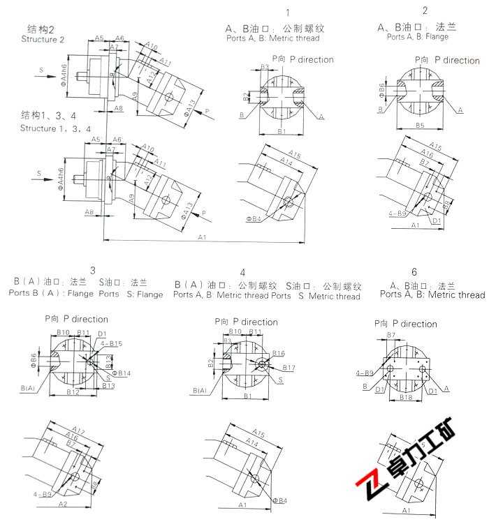 A2F定量泵/馬達外形尺寸